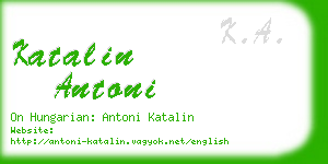 katalin antoni business card